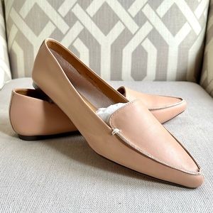NWOT J. Crew Nude Leather Loafers, Size 8.5